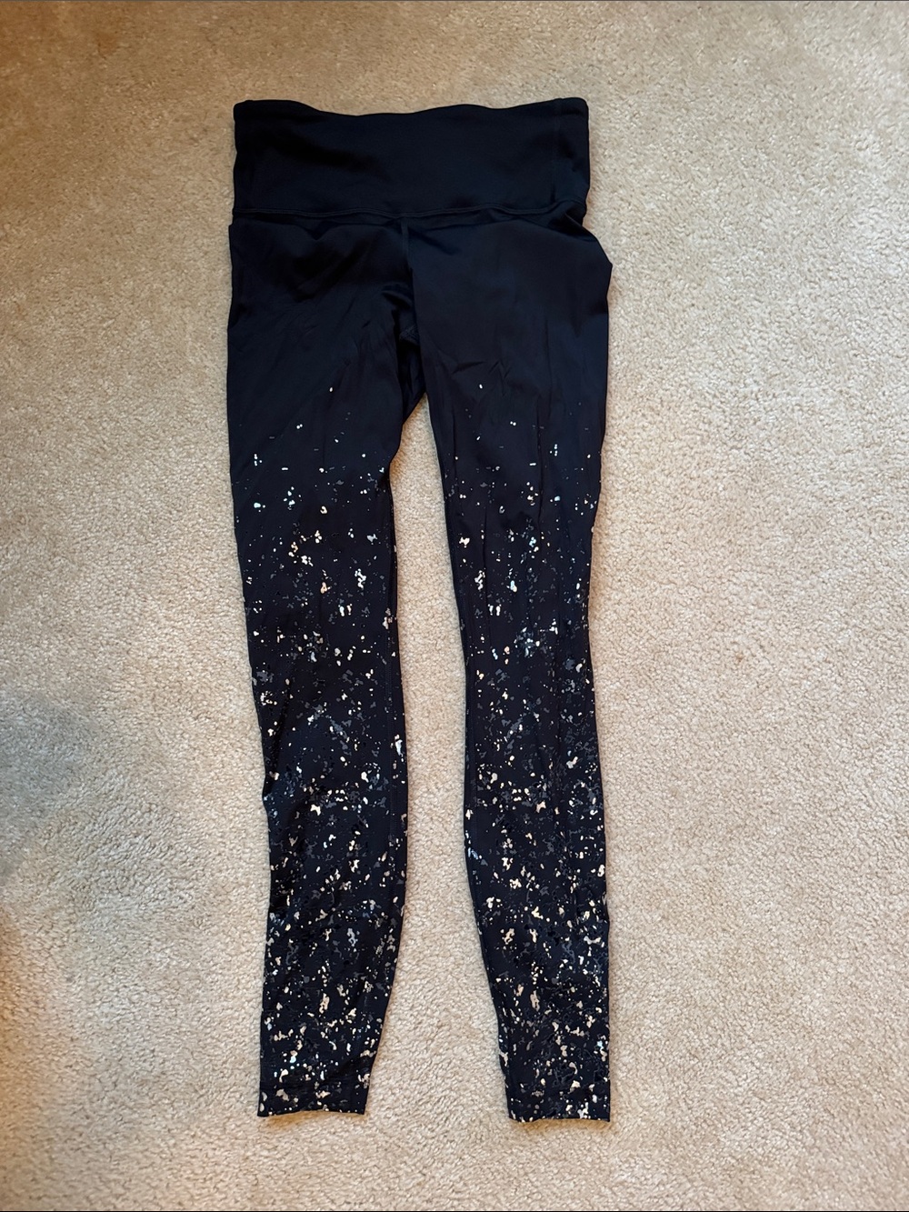 lululemon athletica Black Leggings with Metallic Speckle